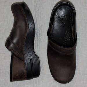 Dansko Women's Brown Leather Clogs